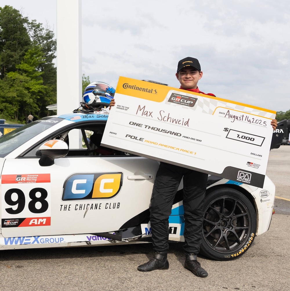The Toyota GR Cup Road America Practice - P1 in Plymouth, Wisconsin on Saturday, Aug. 16, 2025.

98, TechSport, Max Schweid, Toyota GR86


Photo by
— Zack Cramer / TGRNA